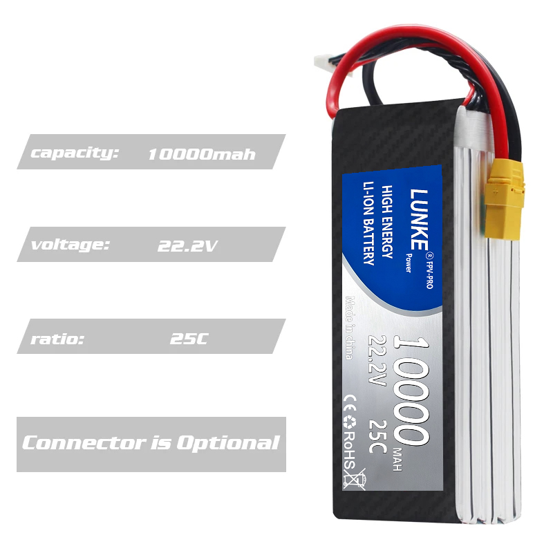 Batterie  Lipo 2S 3S 4s 5s 6s  - 6S Lipo Battery 22.2V 5000Mah recension och pris