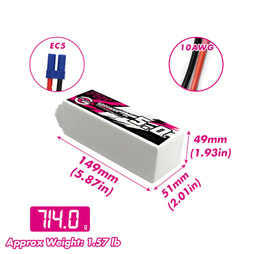 CNHL Lipo 6S 22.2V Battery 500 - 6S Lipo Battery 22.2V 5000Mah recension och pris