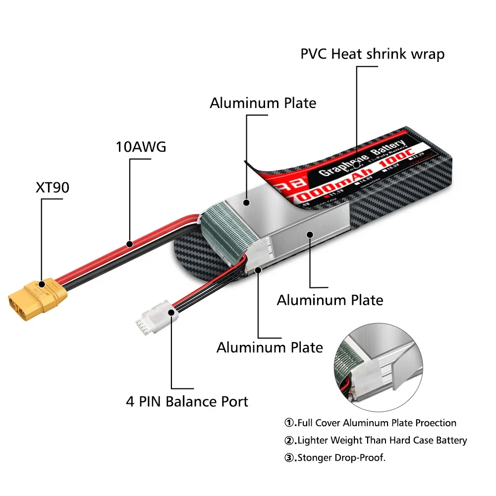 Graphene Battery 2S 3S 4S 6S R - 6S Lipo Battery 22.2V 5000Mah recension och pris