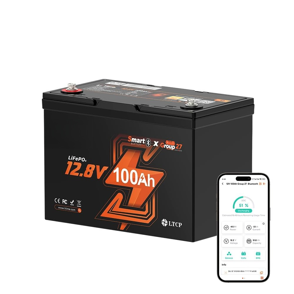 12V 100Ah LiFePO4 Battery, Gro - Lifepo4 12V 100Ah Bms Bluetooth recension och pris