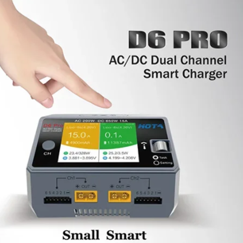 HOTA D6 Pro 200W AC/650W DC Du - Hota D6 Pro Dual Lipo Charger recension och pris