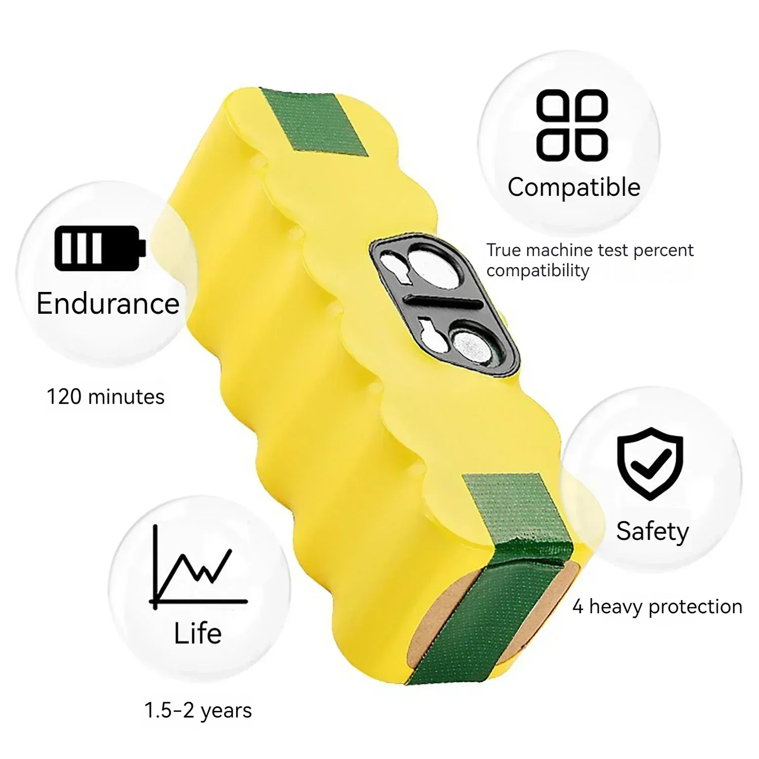 14.4V 5000mAh Robot Vacuum Cle - 4S Lipo Battery 14.8V 6000Mah recension och pris
