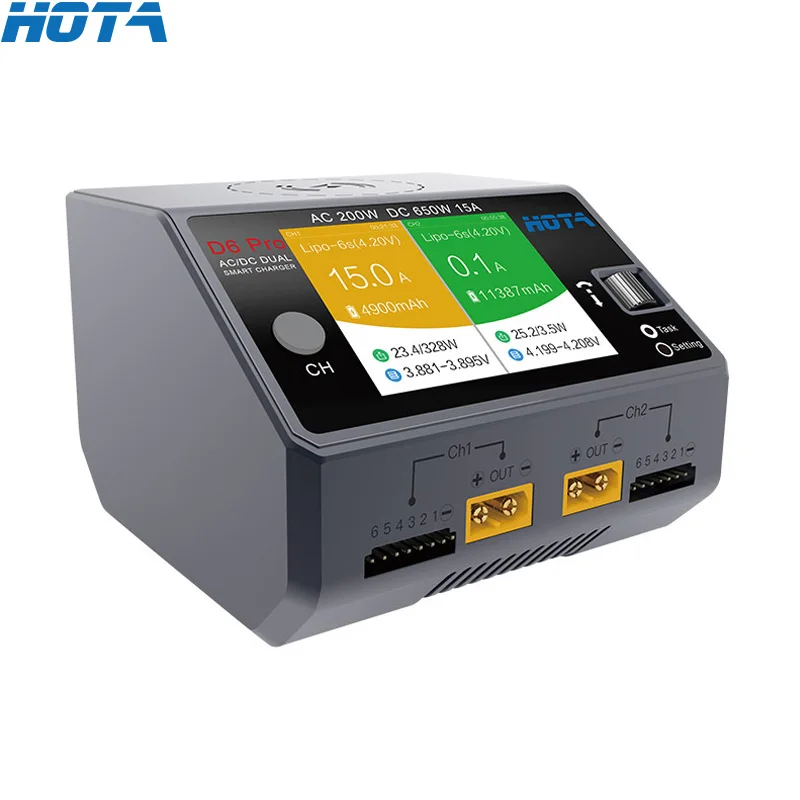 HOTA D6 Pro AC 200w DC 2x325w  - Hota D6 Pro Dual Lipo Charger recension och pris