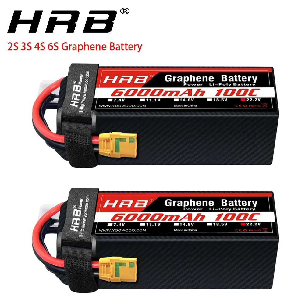 2PC  Graphene Battery 2S 3S 4S - 6S Lipo Battery 22.2V 5000Mah recension och pris