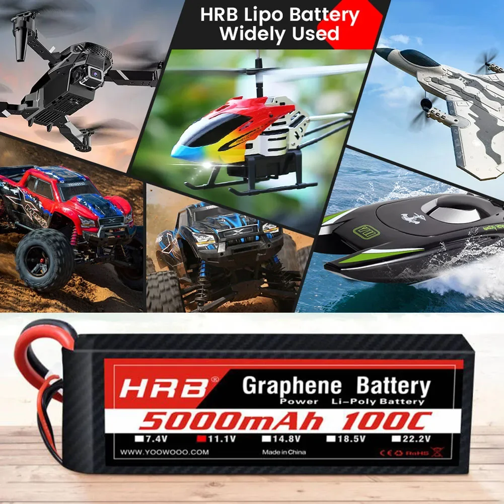 2PC  Graphene Battery 2S 3S 4S - 6S Lipo Battery 22.2V 5000Mah recension och pris