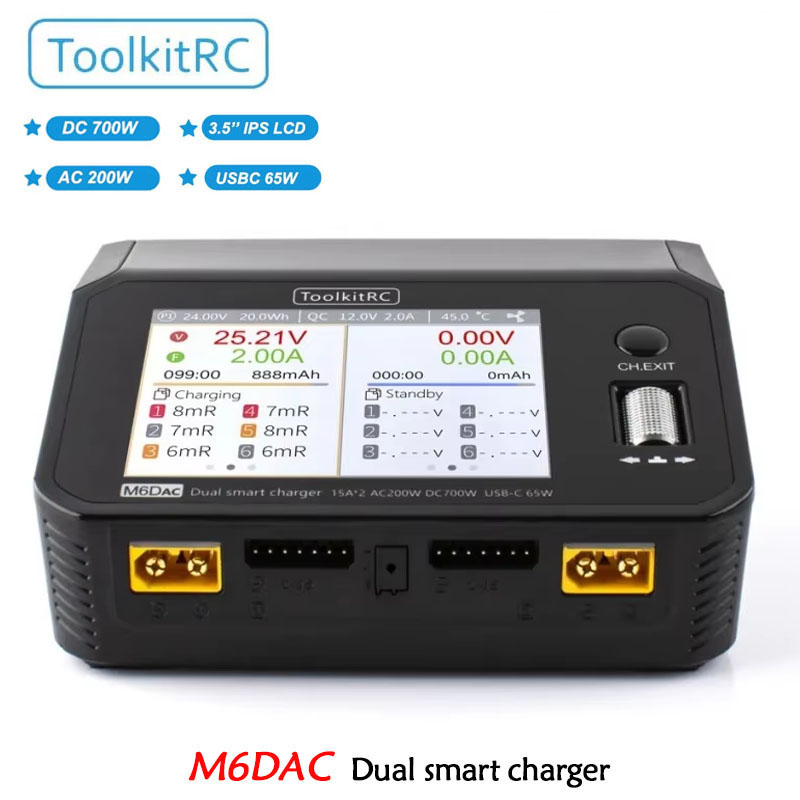 ToolkitRC M6DAC Dual Smart Cha - Toolkitrc M6Dac Smart Charger recension och pris