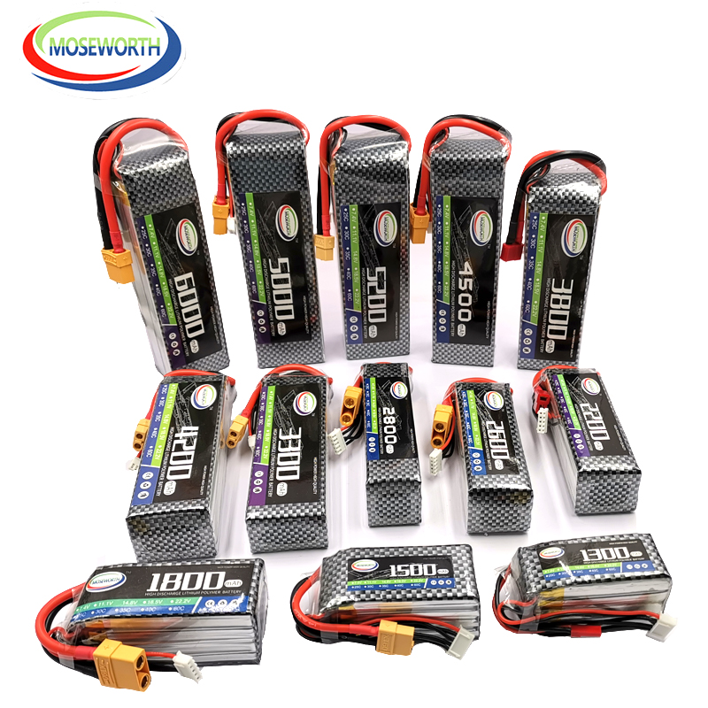 2S 3S 4S 6S RC LiPo Battery 7. - 4S Lipo Battery 14.8V 6000Mah recension och pris
