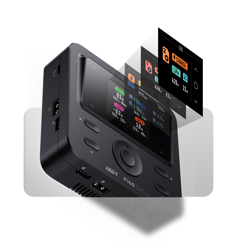 ISDT F160 4CH AC Quad Channel  - Toolkitrc M6Dac Smart Charger recension och pris